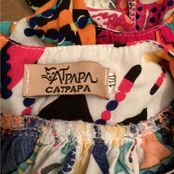 CATPAPA GIRLS COLORFUL COTTON HALTER TOPS 100 cm (3T) 110cm (4T) - Picture 6 of 7